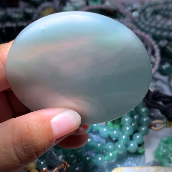 翡翠颈饰未镶嵌保真天然A货翡翠