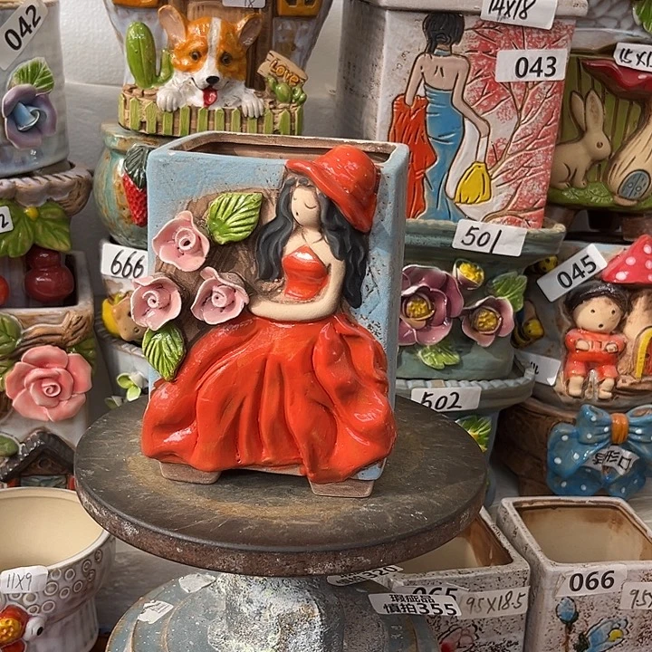 粗陶材质多肉花盆