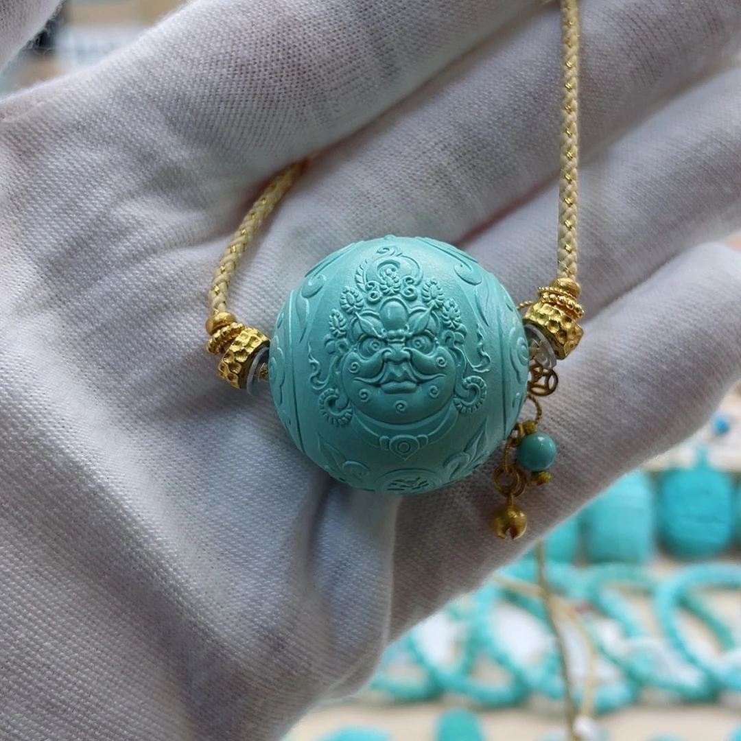 绿松石18K金镶嵌珠宝奇石