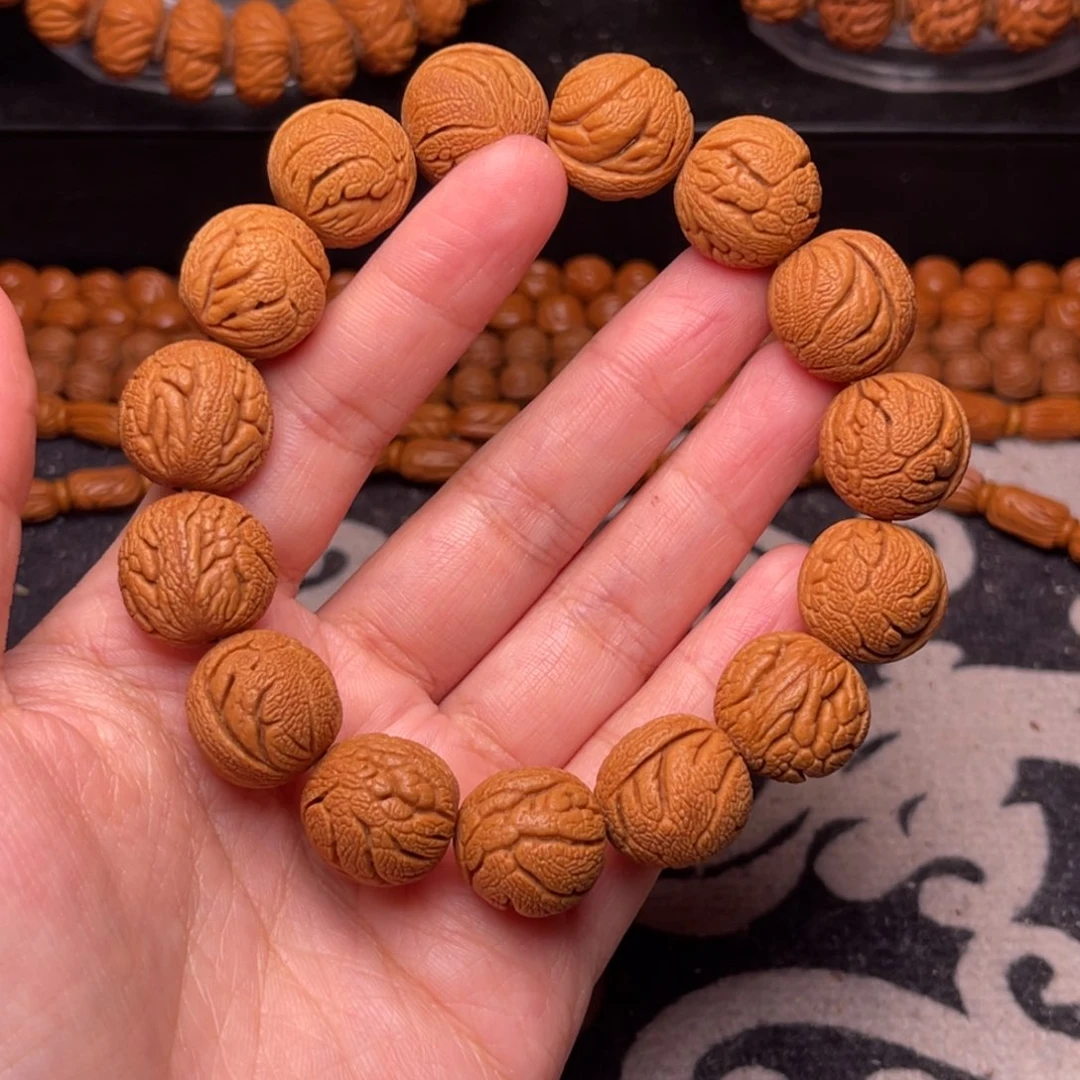 手串桃核龙纹龙珠18