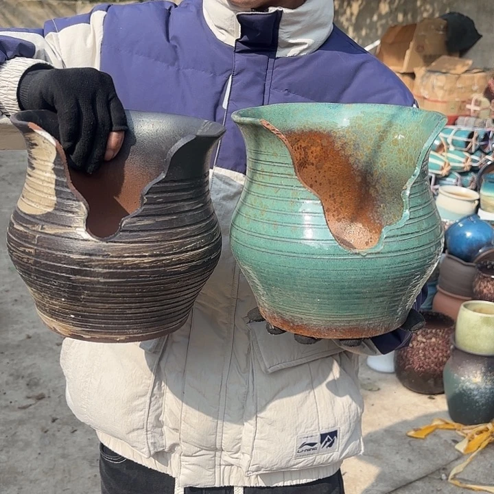 红陶缺口两个口径20*20