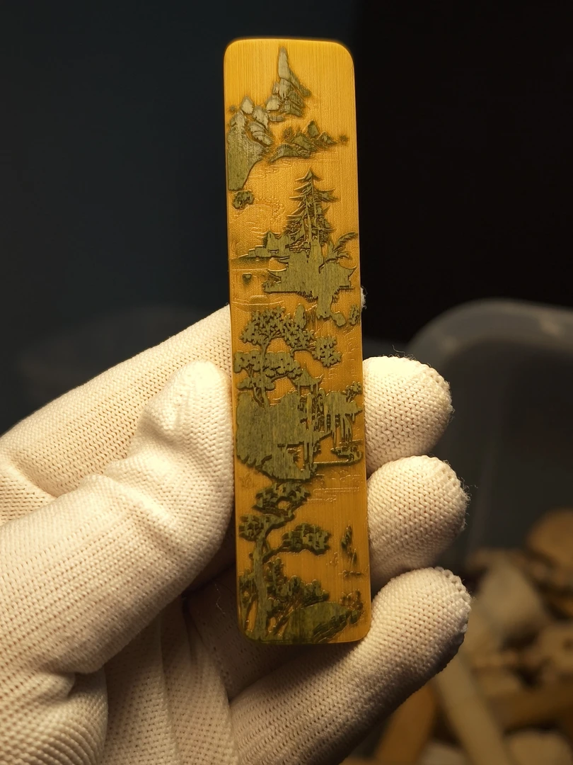 玉竹竹牌山水留青2*10