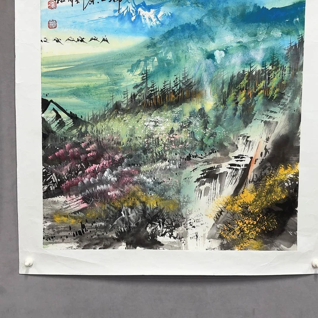 国画亲笔手绘放心去藏
