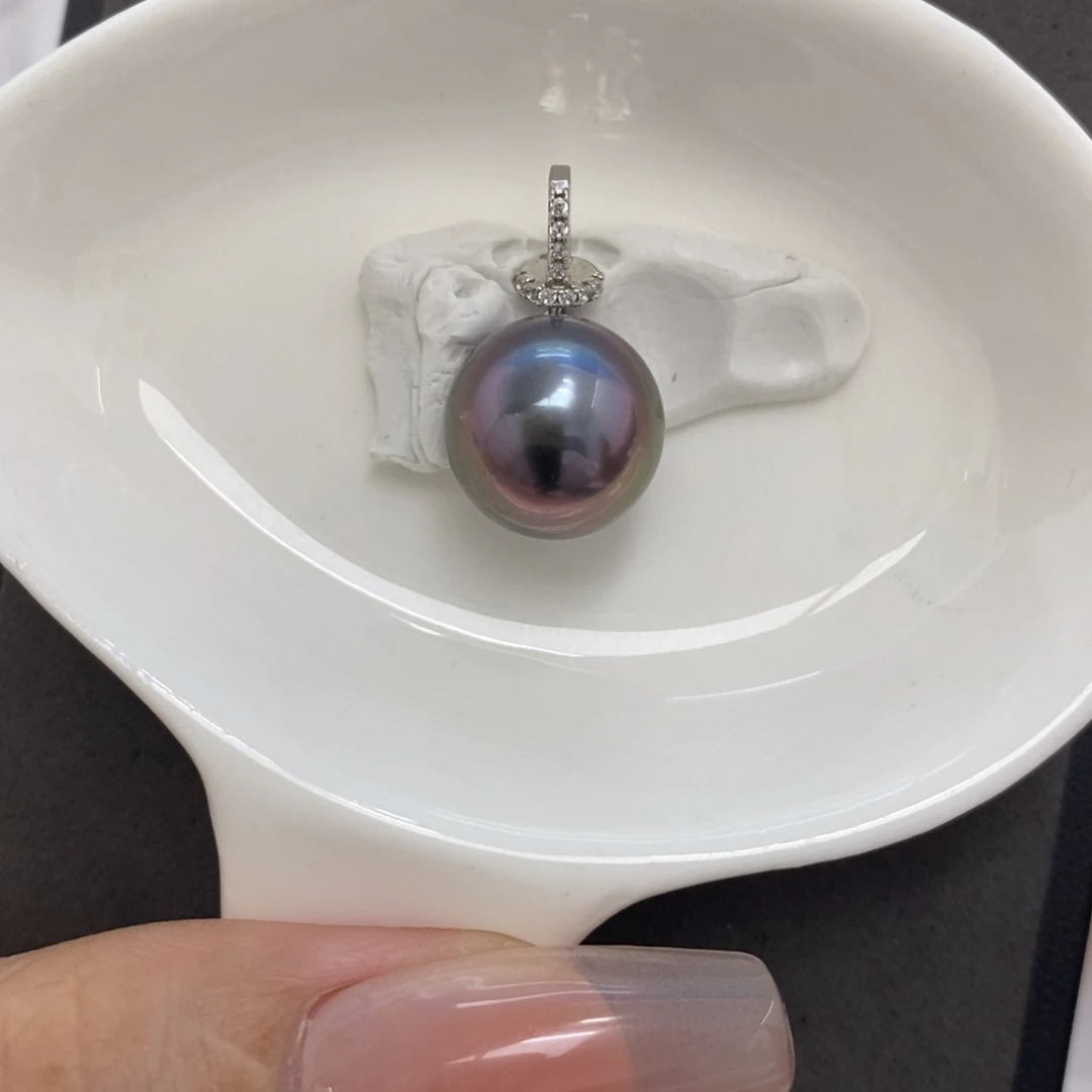 海水珍珠裸珠大溪地单珠12+