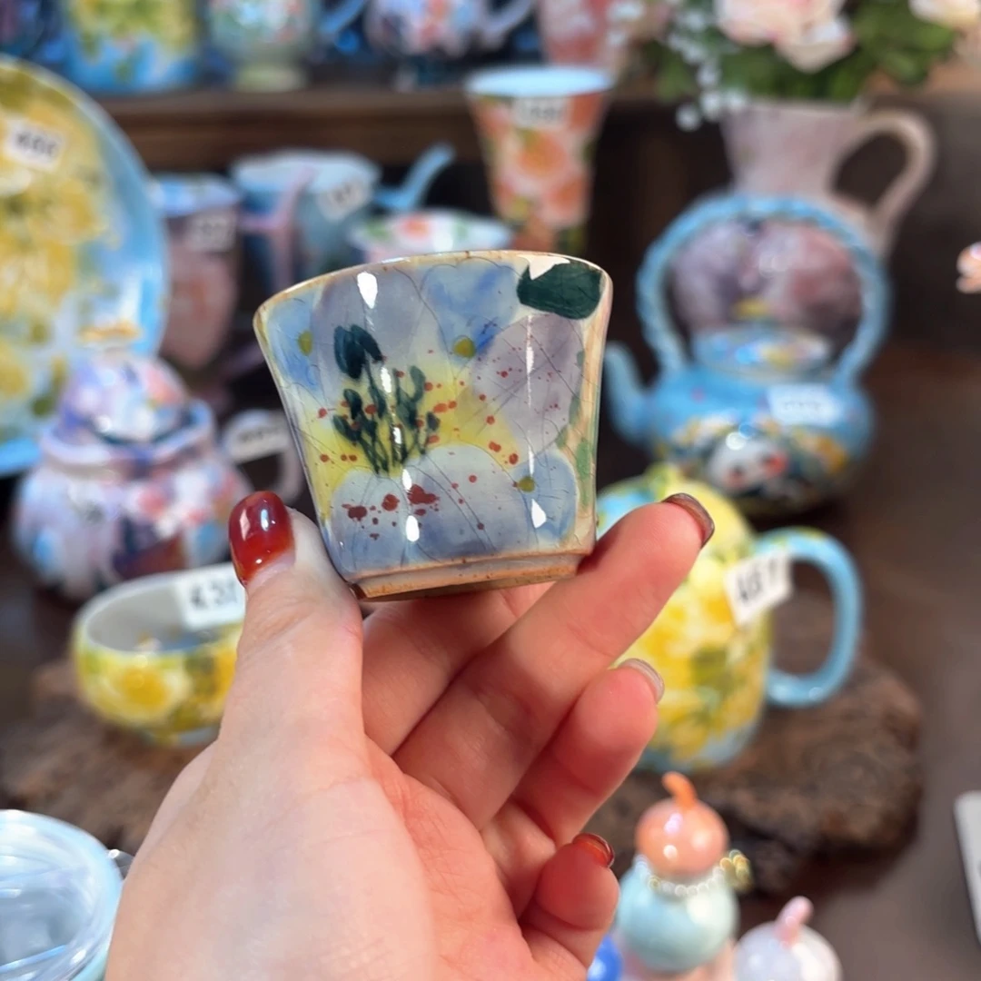 景德镇手绘高温釉下彩陶瓷茶具