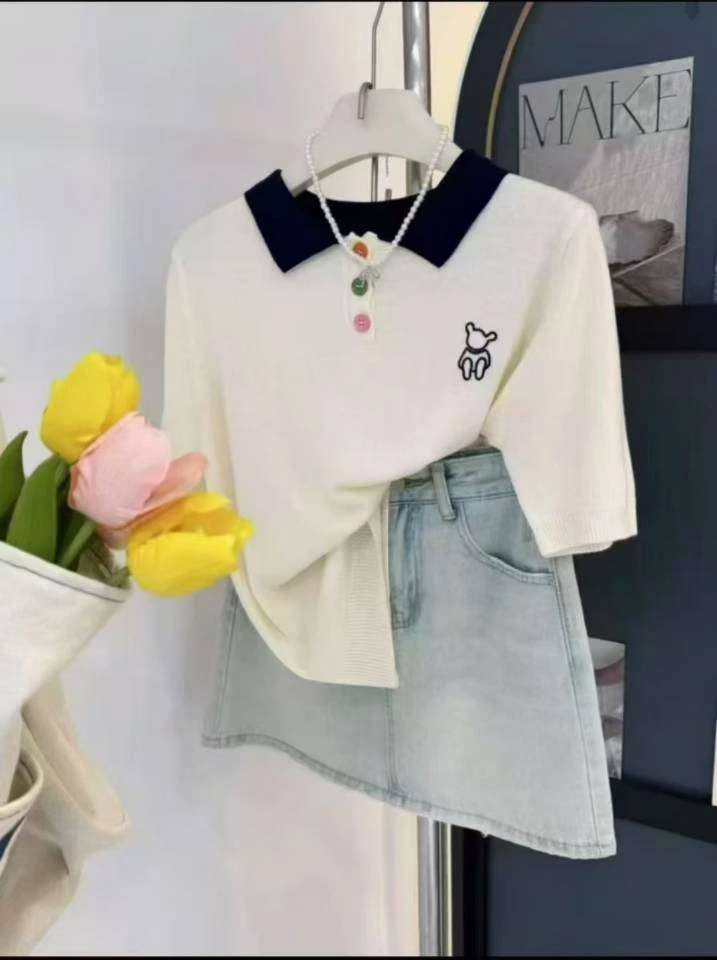 超细/天丝羊毛/冰凉软糯透气/清新显白/针织短袖A142