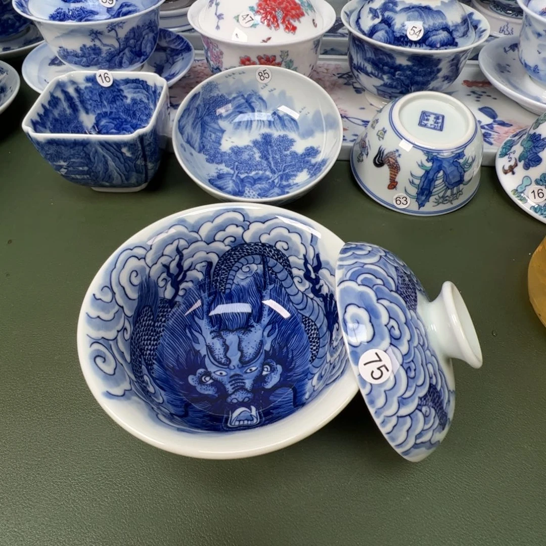 陶瓷景德镇纯手工纯手绘茶具木木75