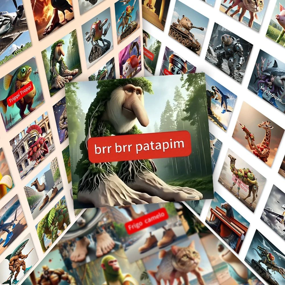 105张外国山海经贴纸抽象沙雕意义不明LIriLi Larll抽象创意梗图