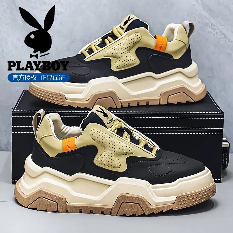 花花公子鞋子男鞋2025新款冬季耐磨欧洲站休闲运动鞋厚底老爹潮鞋