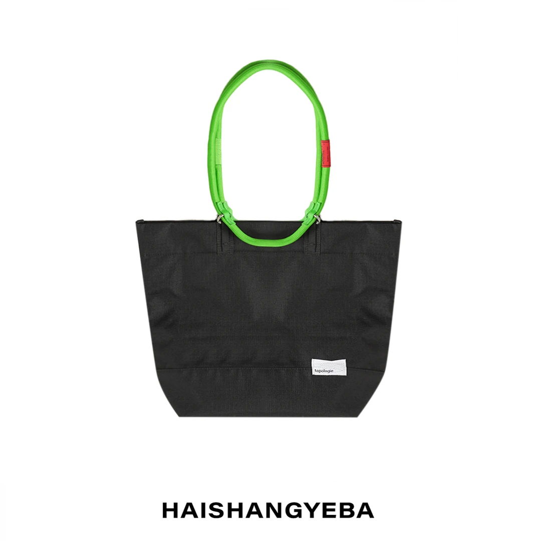 【海上叶爸】新款2025夏季百搭尼龙环形手提大容量单肩托特包