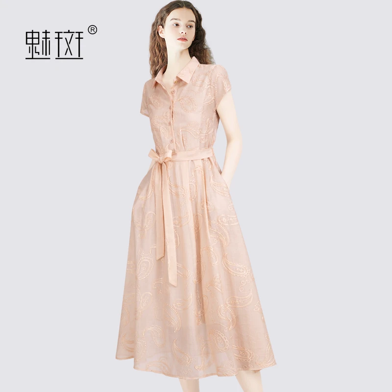 魅斑法式文艺风气质名媛连衣裙2025夏季新款今年流行衬衫裙