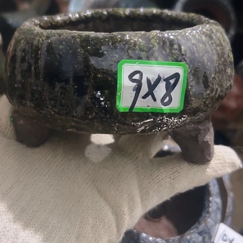 红陶粗陶花盆手工