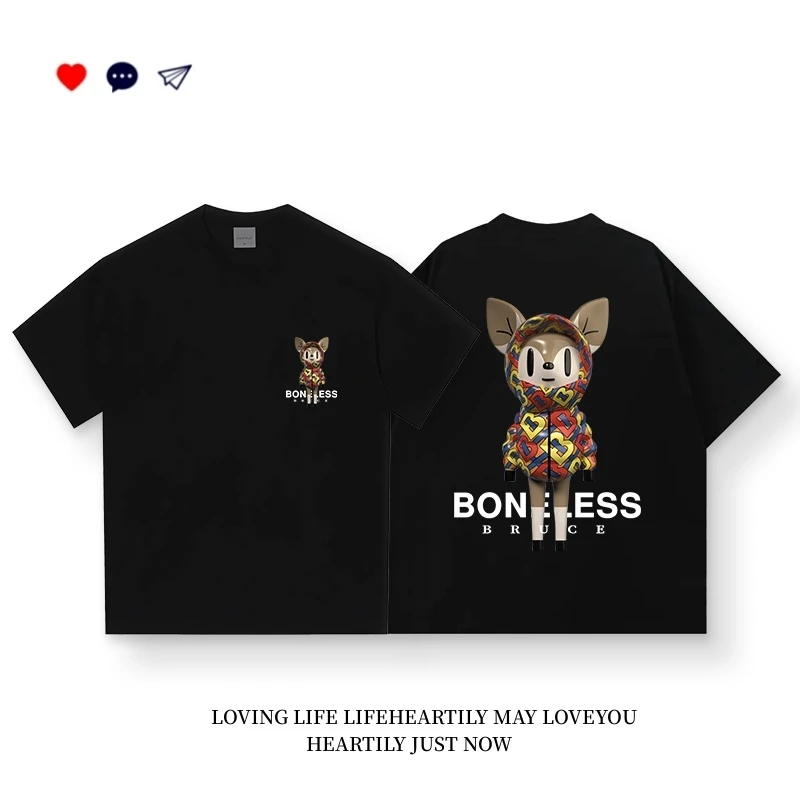 DS014 设计师版高端男女款纯棉T恤百搭时尚休闲