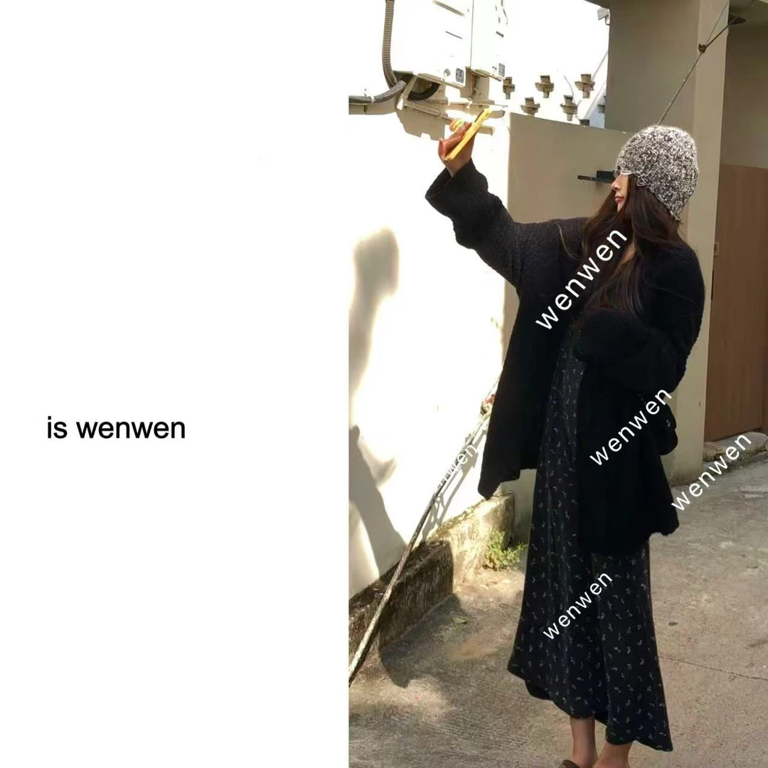 【WEN】尼河日照 秋季韩系极简纯色慵懒风毛衣针织开衫  148