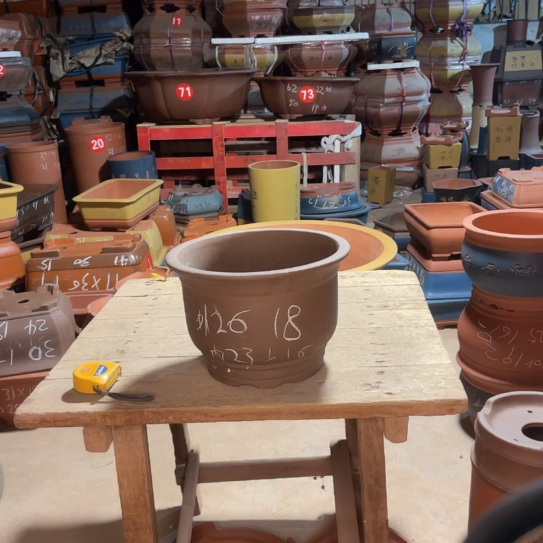 紫砂花盆金钟盆一个