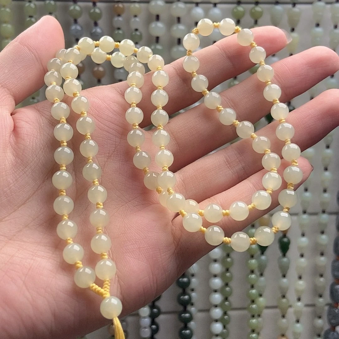 新***梅颈饰未镶嵌和田玉和田玉6mm