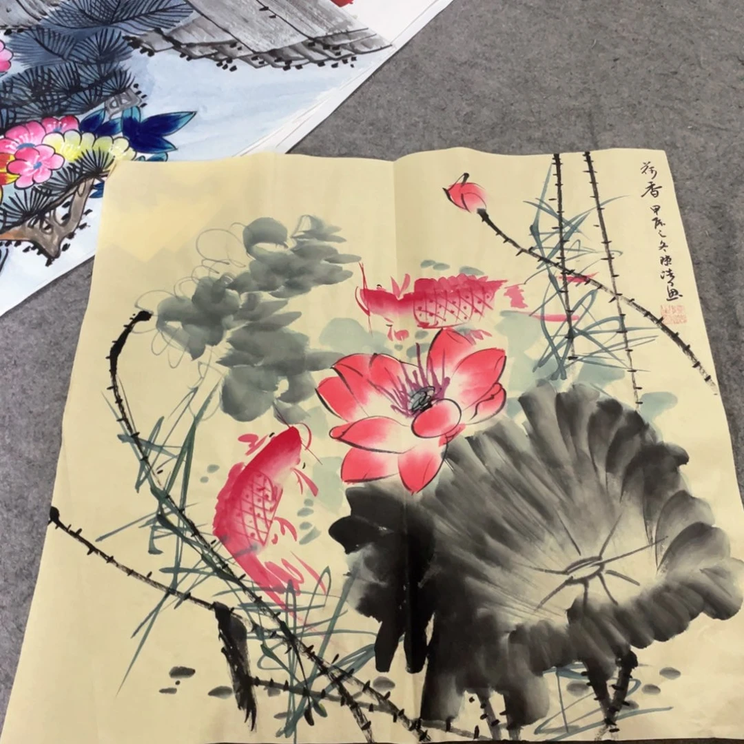 国画国画作品画心一张