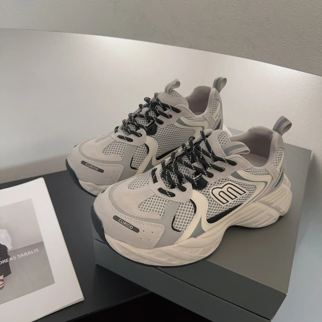 素陌春季新款老爹鞋女旅游鞋百搭运动鞋厚底增高休闲鞋