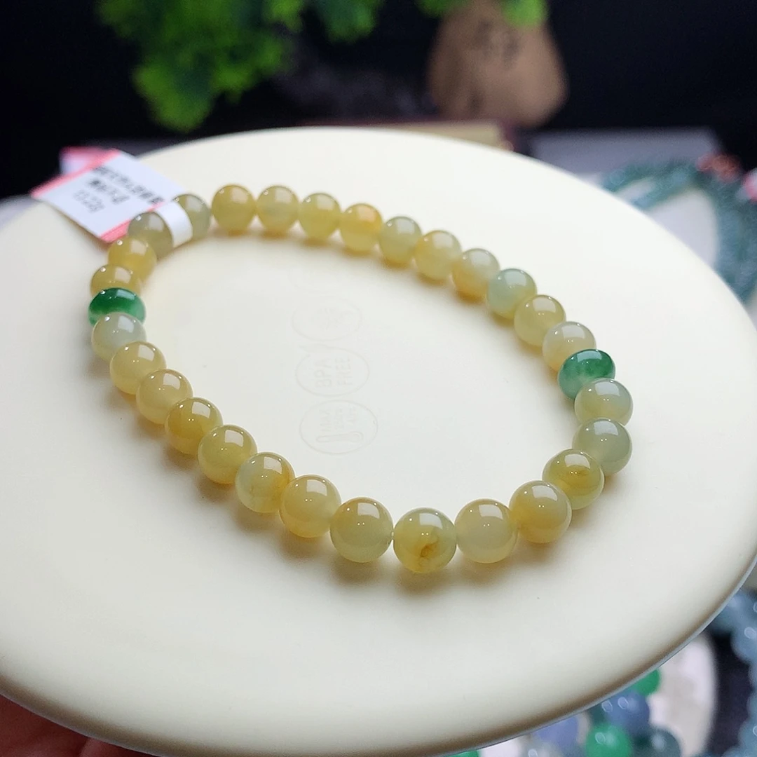 未镶嵌手串翡翠卡6.5mm