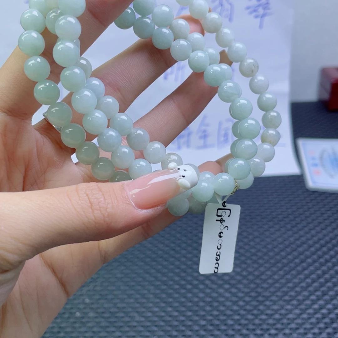 未镶嵌定制翡翠珠串