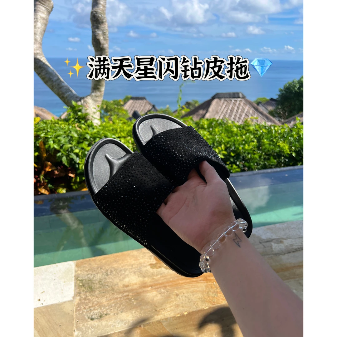 【满天星拖鞋】25ss牛皮奥钻夏季男士满天星沙滩休闲凉拖鞋时尚