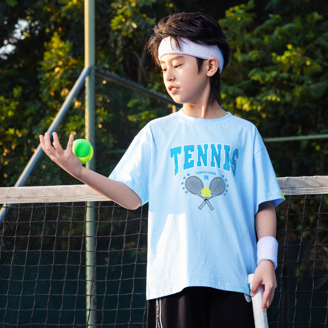 男生女生男大童运动风休闲短袖T恤NJTCJ24032B