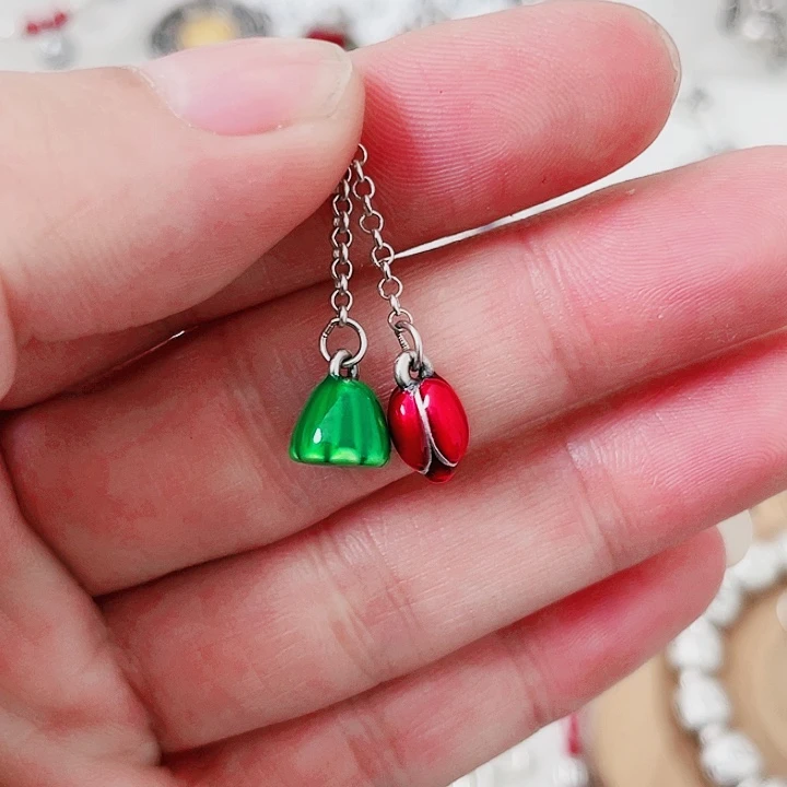 珐琅吊坠足银两世欢