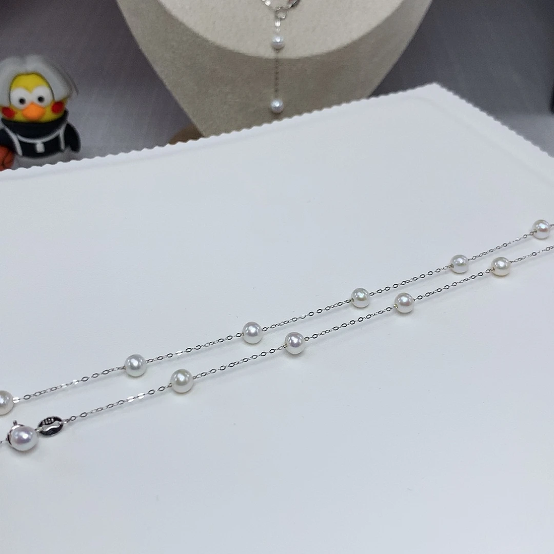 银S925镶嵌淡水珍珠耳饰