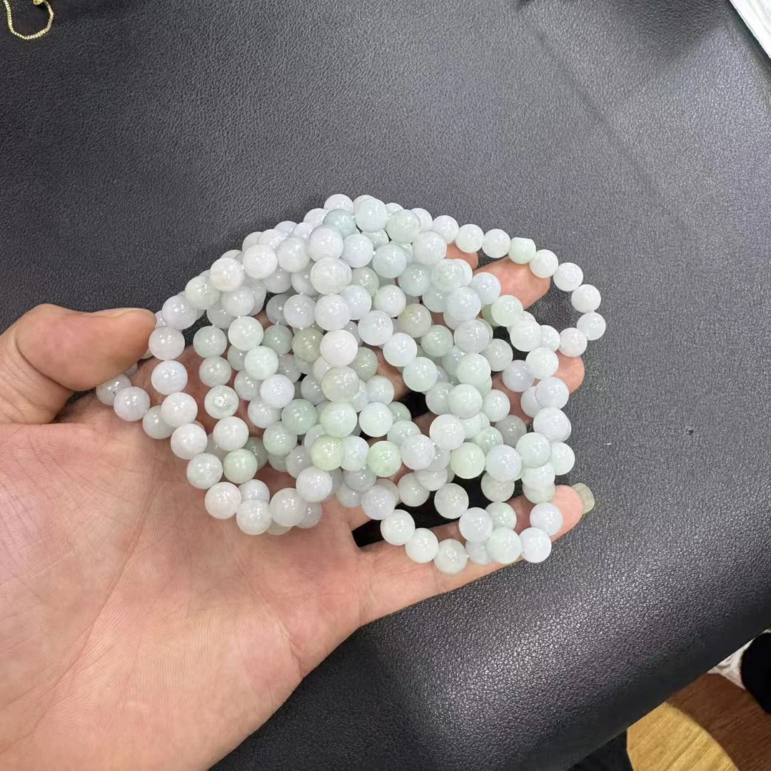 天然A货翡翠手串-c006-卡7-8mm-多样性发一