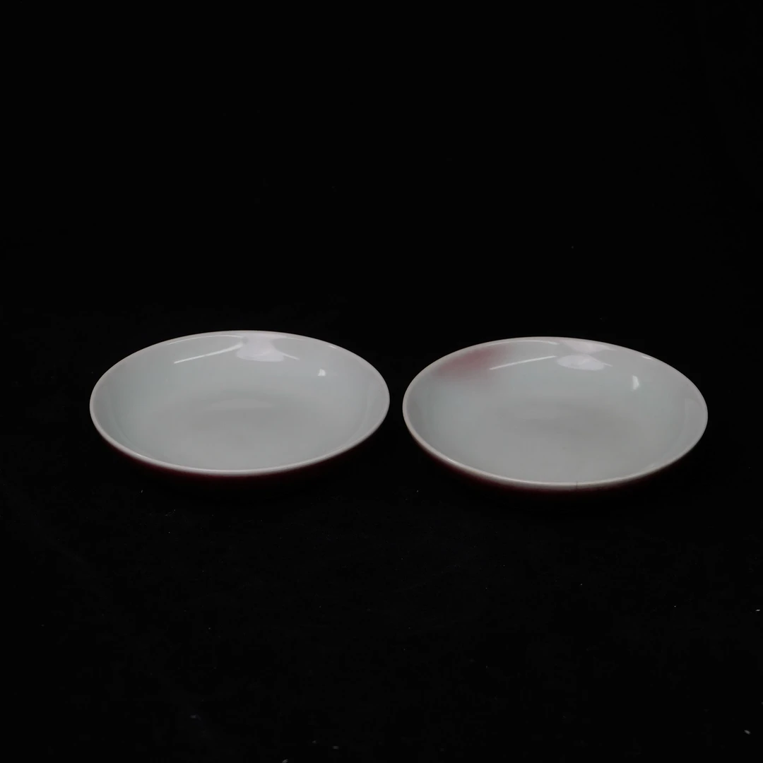 红釉盘陶瓷盘#129#