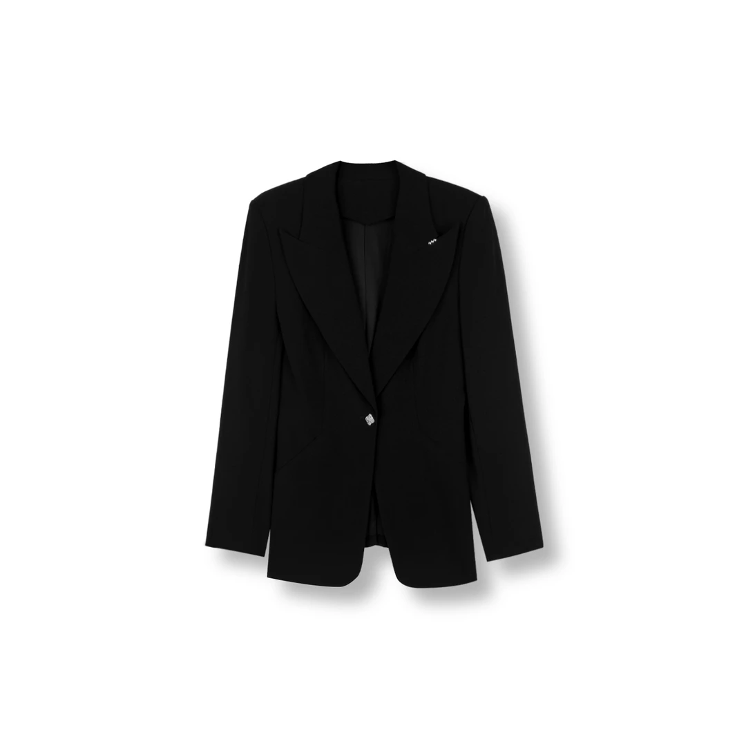 25s【朗Z】秋季新款职业通勤一粒扣修身西装外套（M24C4747CS）【984】