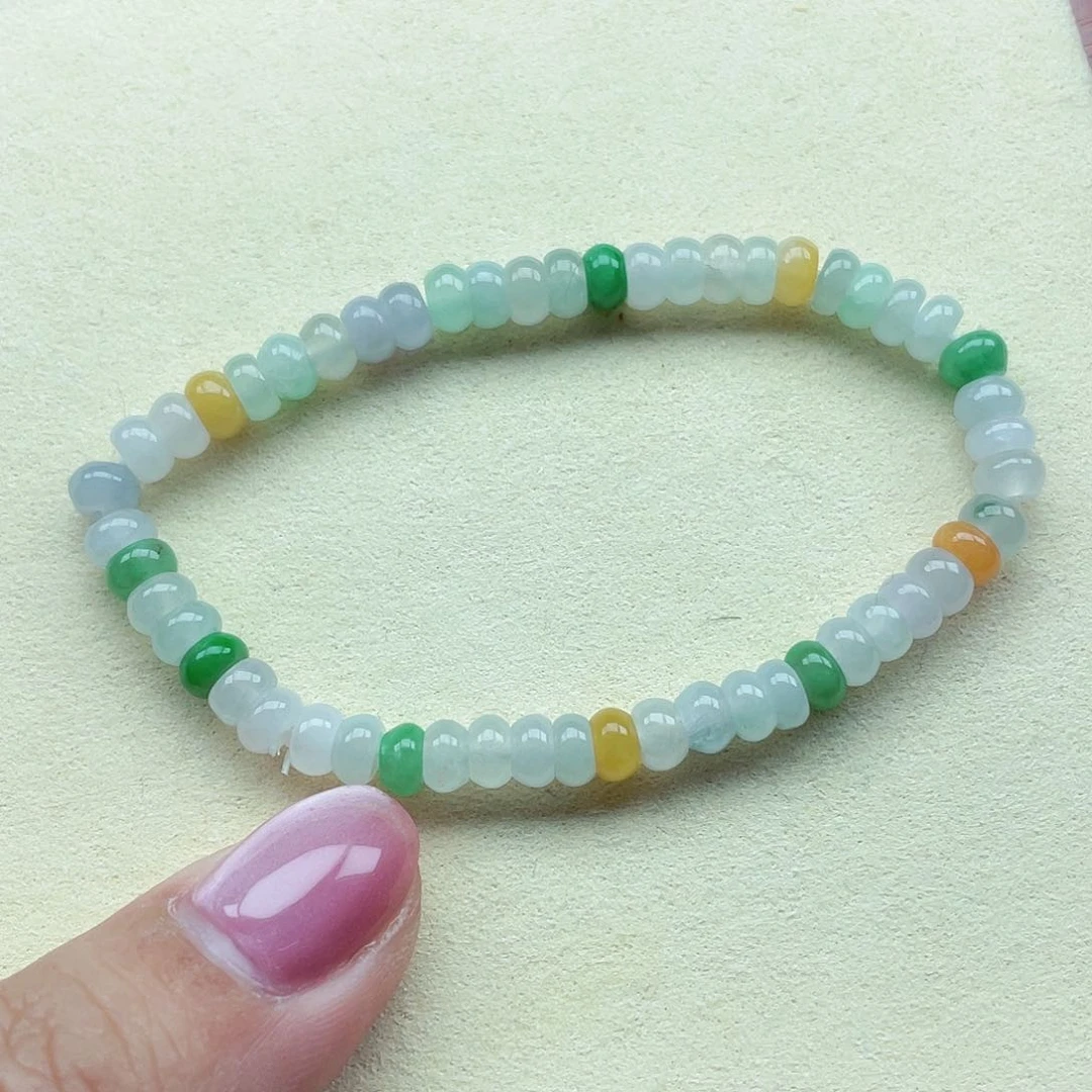 翡翠手链未镶嵌缅甸翡翠A货