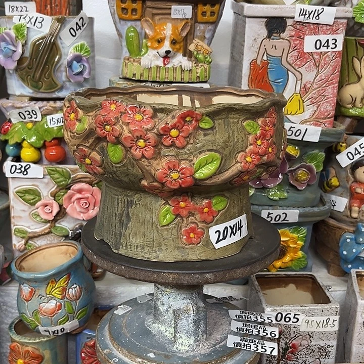 粗陶材质多肉花盆