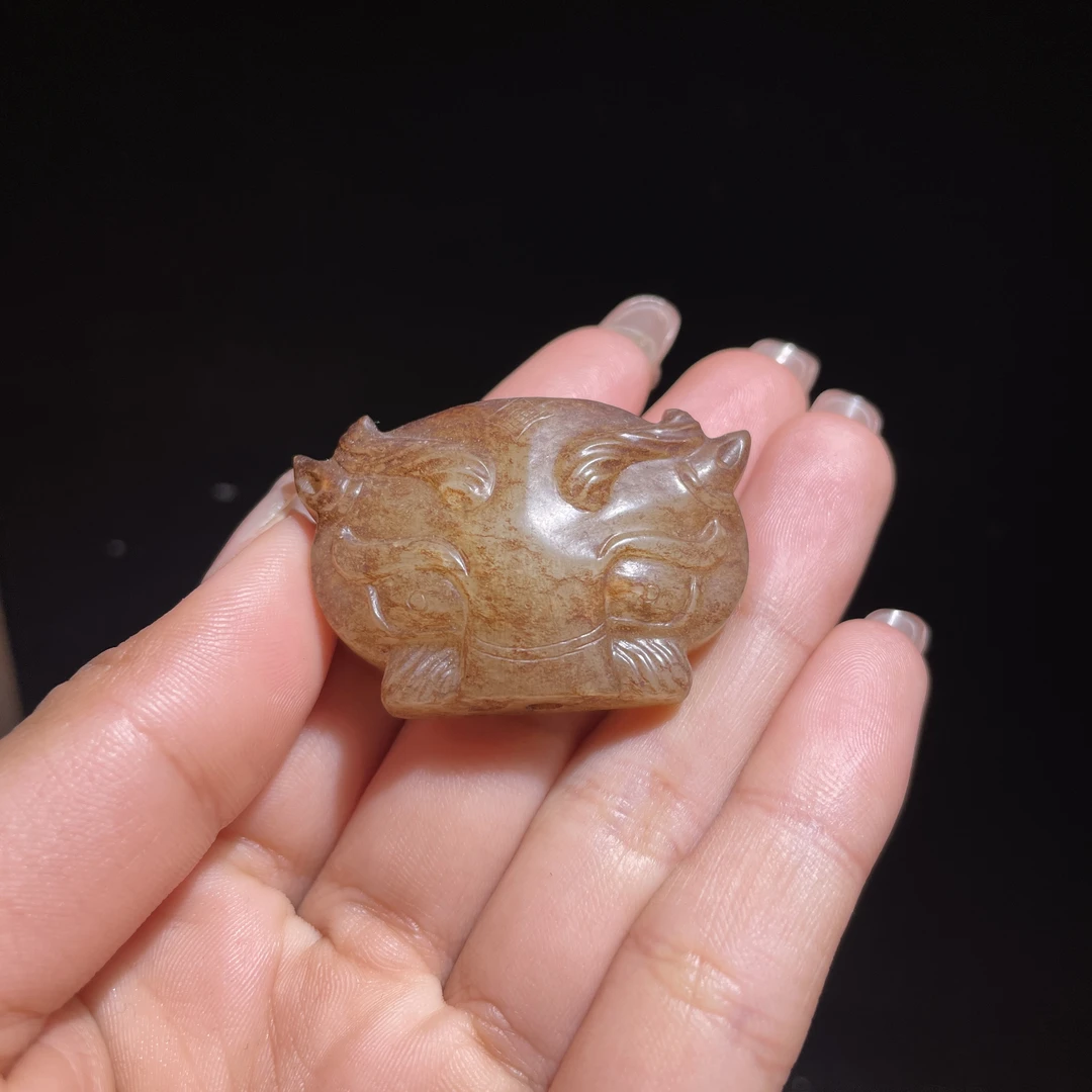 玲珑古玉收藏和田玉兽面