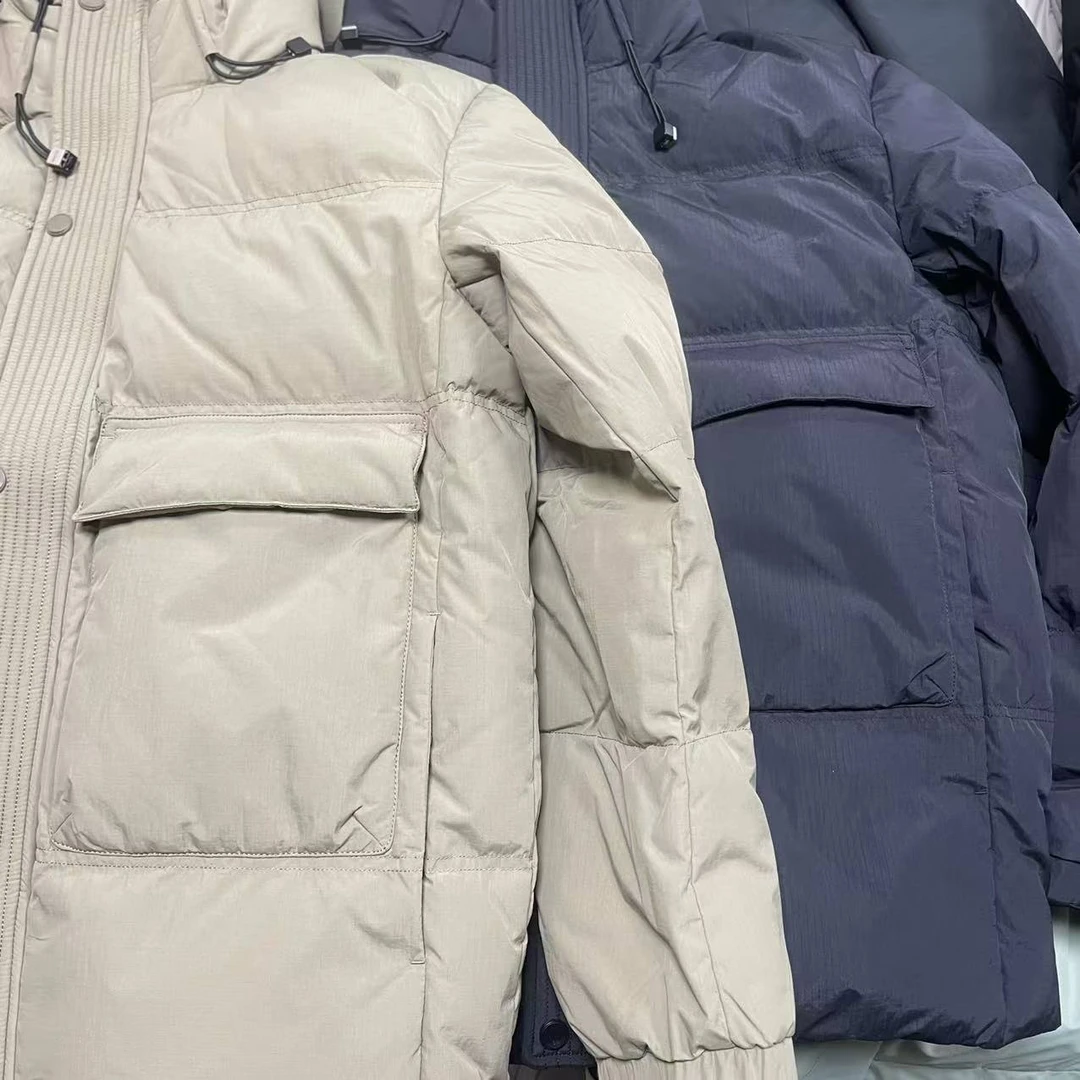 3501【三防 提花面料】冬季加厚外套情侣款休闲保暖秋冬羽绒服男士