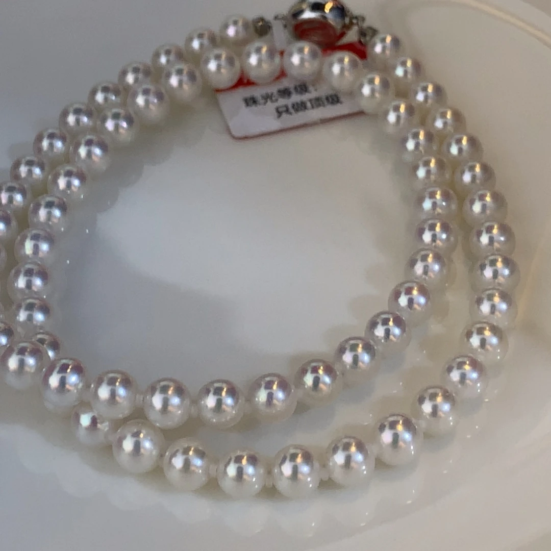 是***呀淡水珍珠颈饰银S925镶嵌
