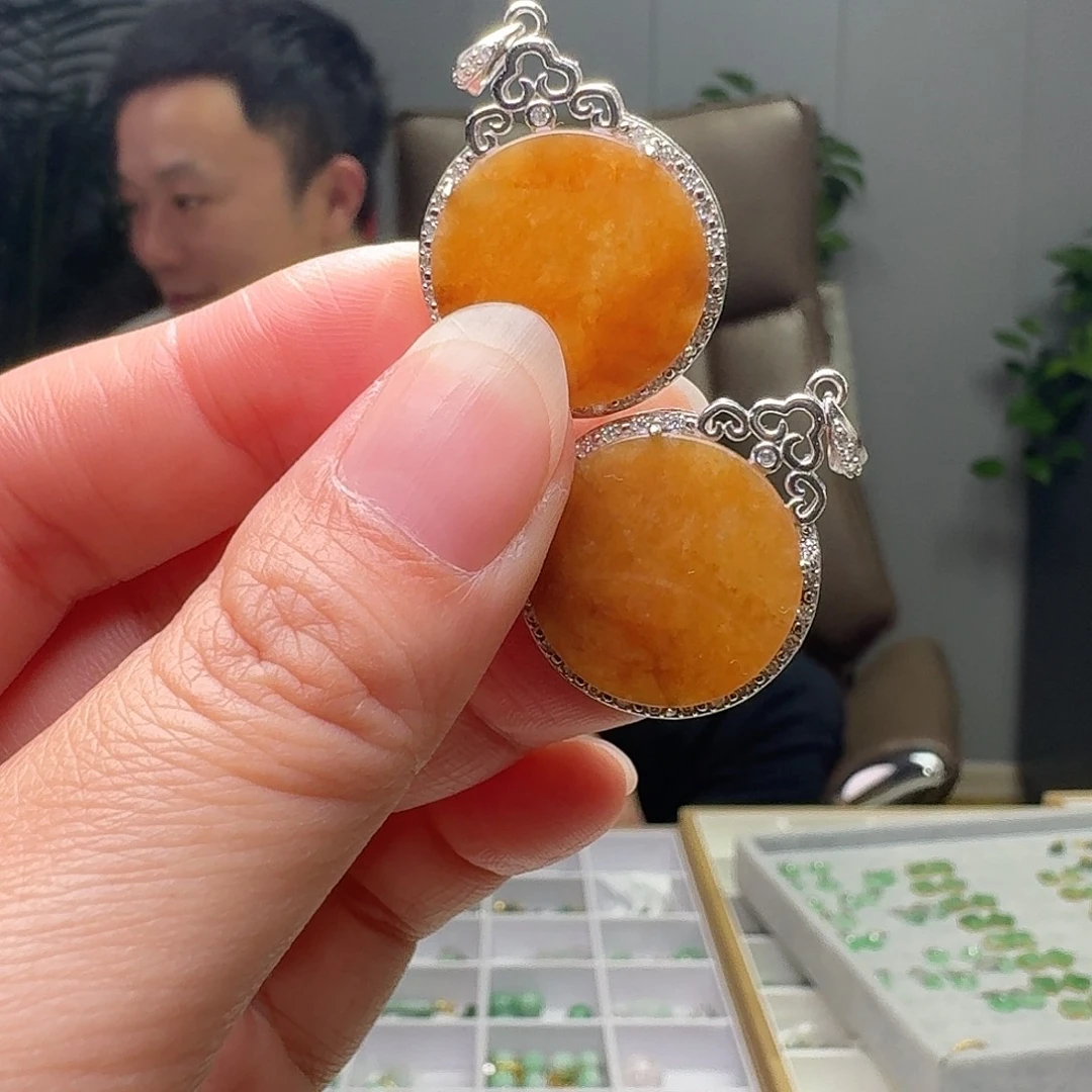 翡翠银S925镶嵌吊坠(不含链)多样性发货其一