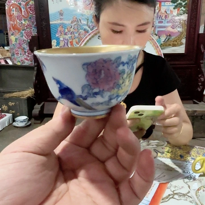 摆件景德镇高温陶瓷主人杯