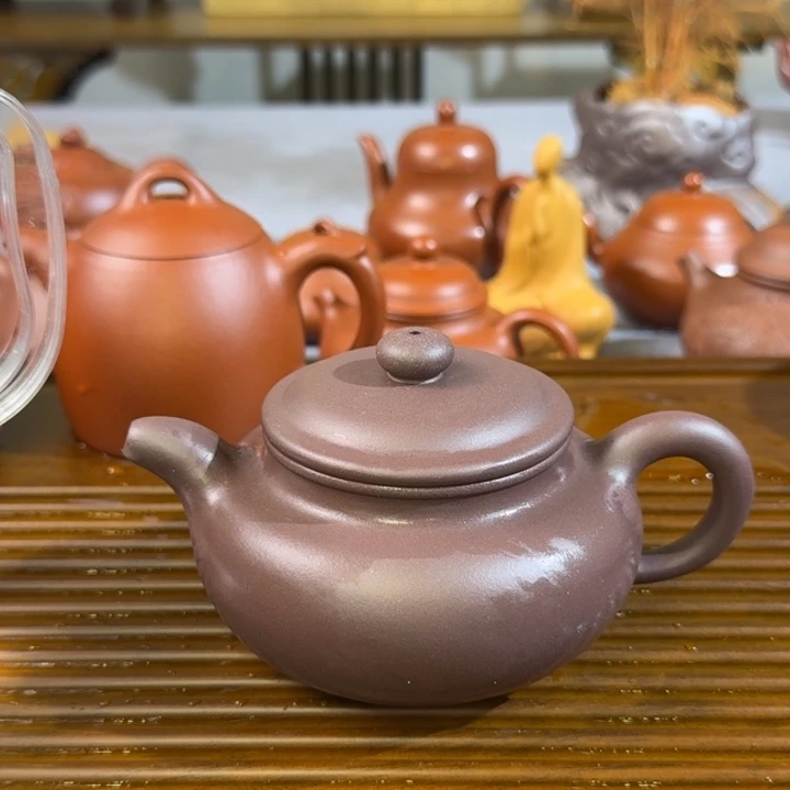 茶壶紫砂紫泥全手仿古
