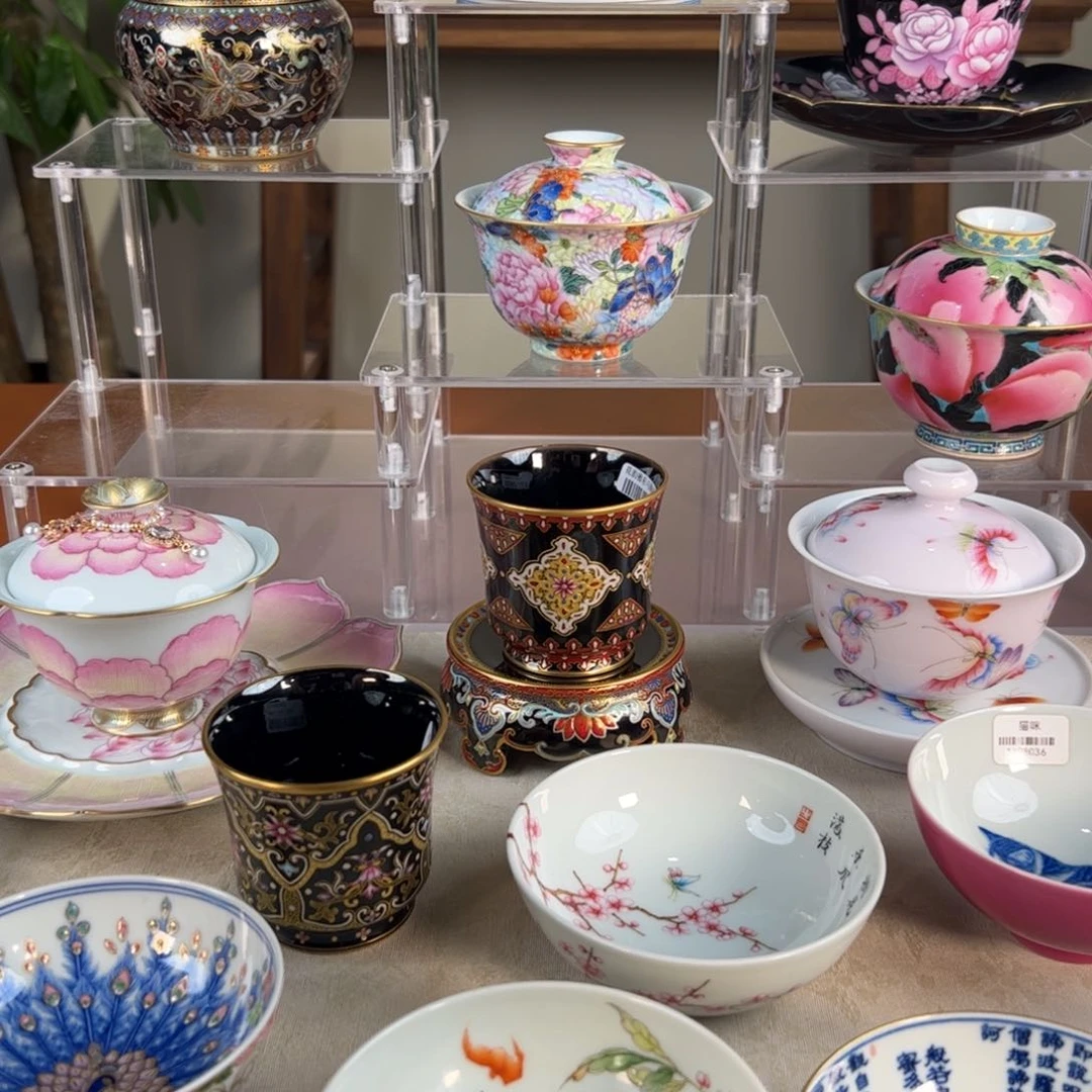 ?**蓝纯手工手绘 高端茶器