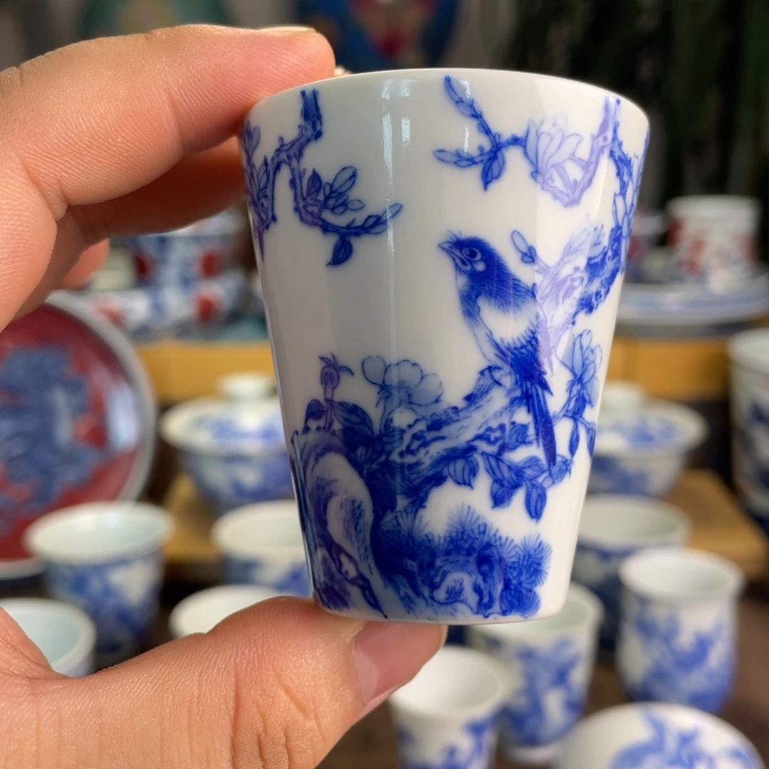 九段花鸟杯子系列