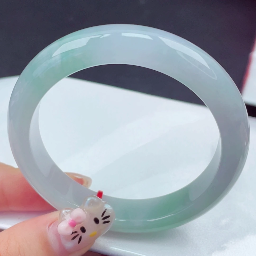 翡翠未镶嵌手镯55圈口