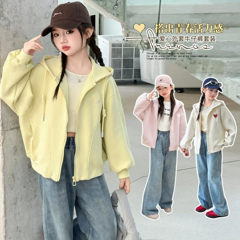 FAVMARTHA女童外套春秋装2025新款洋派儿童棒球服中大童女孩秋季