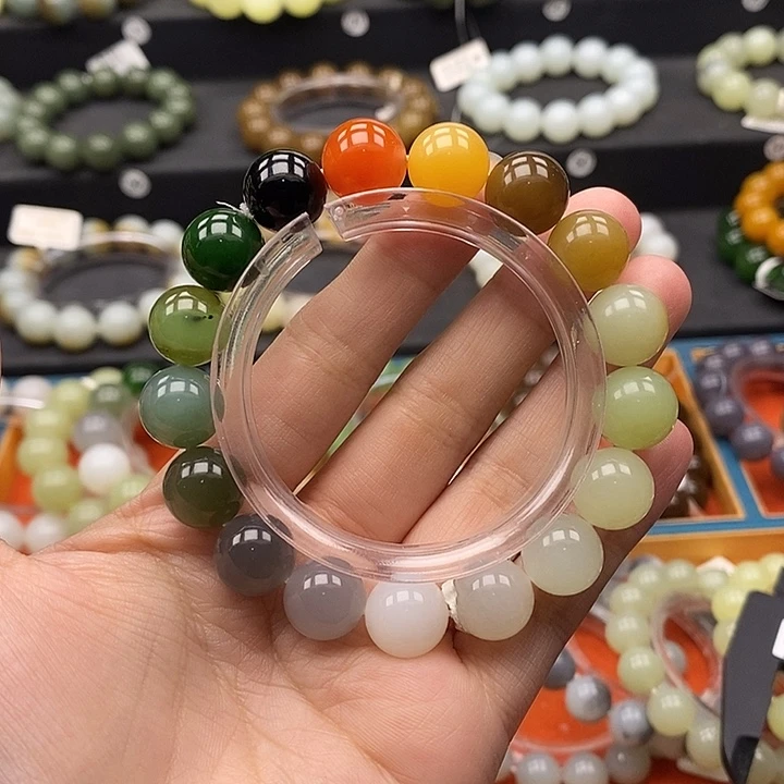 和田玉未镶嵌手链L卡12