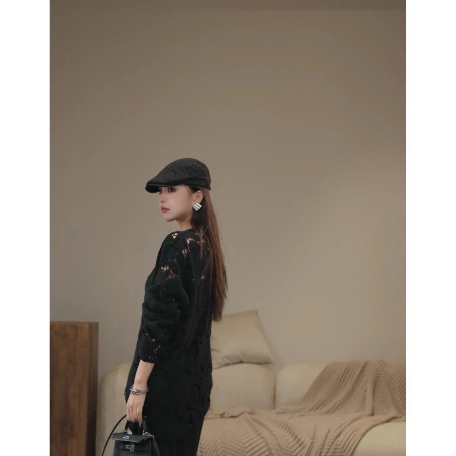 卢尚原创镂空勾花针织衫24503