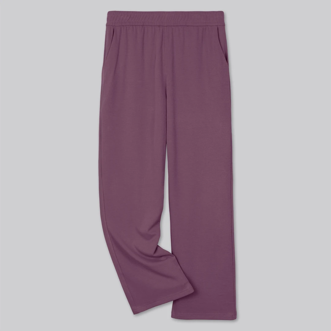 莫代尔砂洗【夏款】女士纯色夏垂感宽松薄款休闲直筒裤子加长款7055