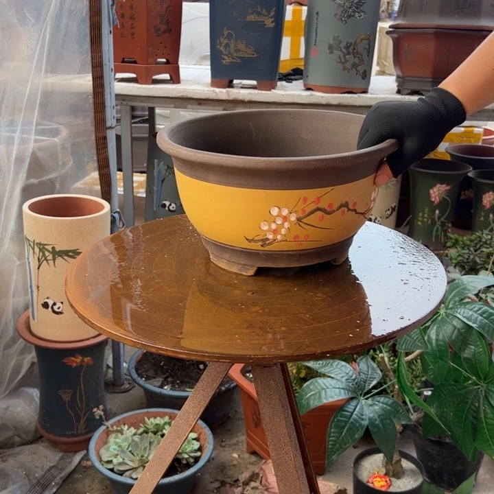 黄富贵点彩大花盆花盆花盆