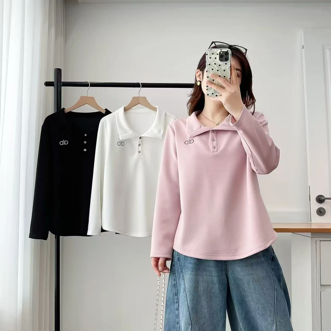 大码时尚女装秋季新款翻领宽松百搭显瘦长袖卫衣6037（105-200斤）