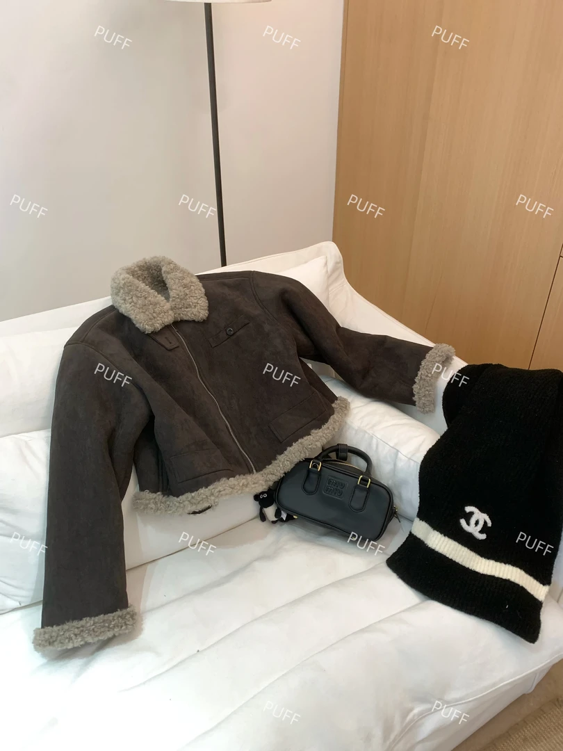 （暖冬松弛）2025秋冬新款韩系宽松慵懒风加厚保暖毛毛外套女