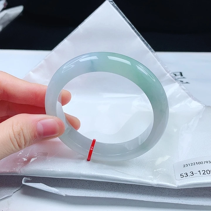 翡翠手镯未镶嵌缅甸天然a货手镯53+